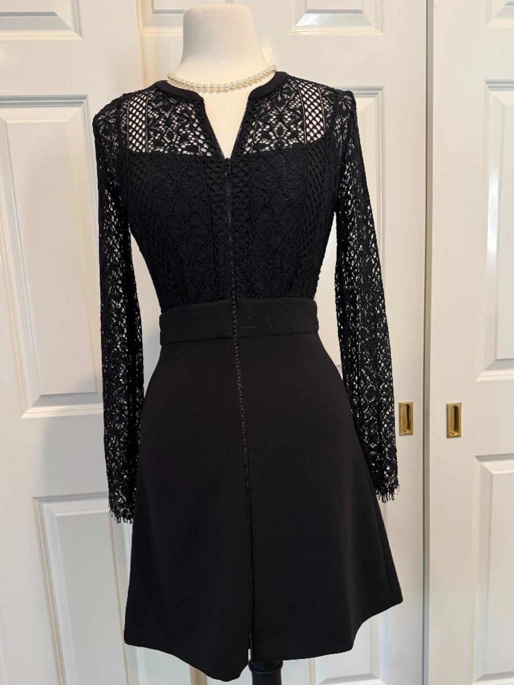 Sandro Lac Mini Dress Black size 2
